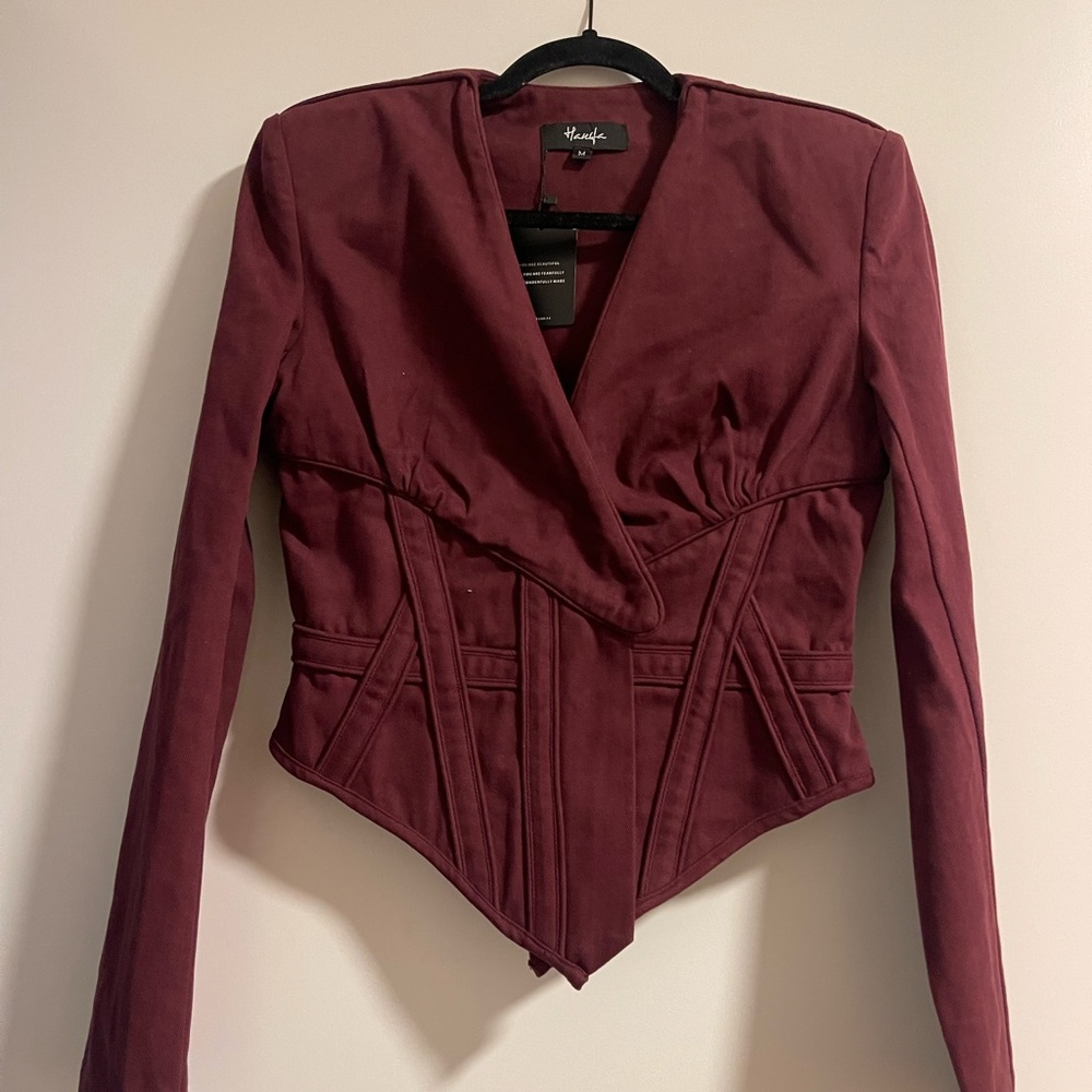 Hanifa Deep Red Blazer